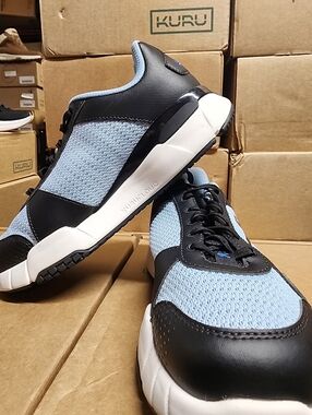 KURU Quantum 2.0 Women's Athletic Shoe in Blue And Black. Plantar Fasciitis